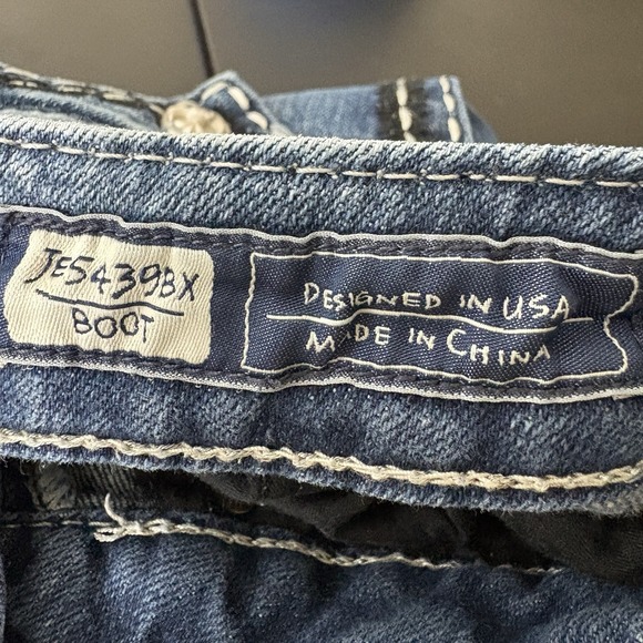 Miss Me Womens Bootcut Rhinestone Jeans Size 28x31 Blue Denim JE5439BX Y2K - Picture 6 of 7